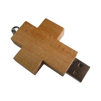 Obraz KH W010 Pamięć flash USB w kształcie drewnianego krzyża