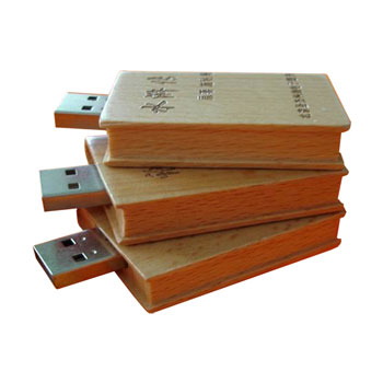 Kuva KH W011 Puinen USB-tikku minikirjan muodossa
