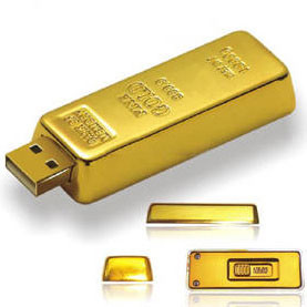 Obraz KH M023 Pamięć USB ze sztabką złota