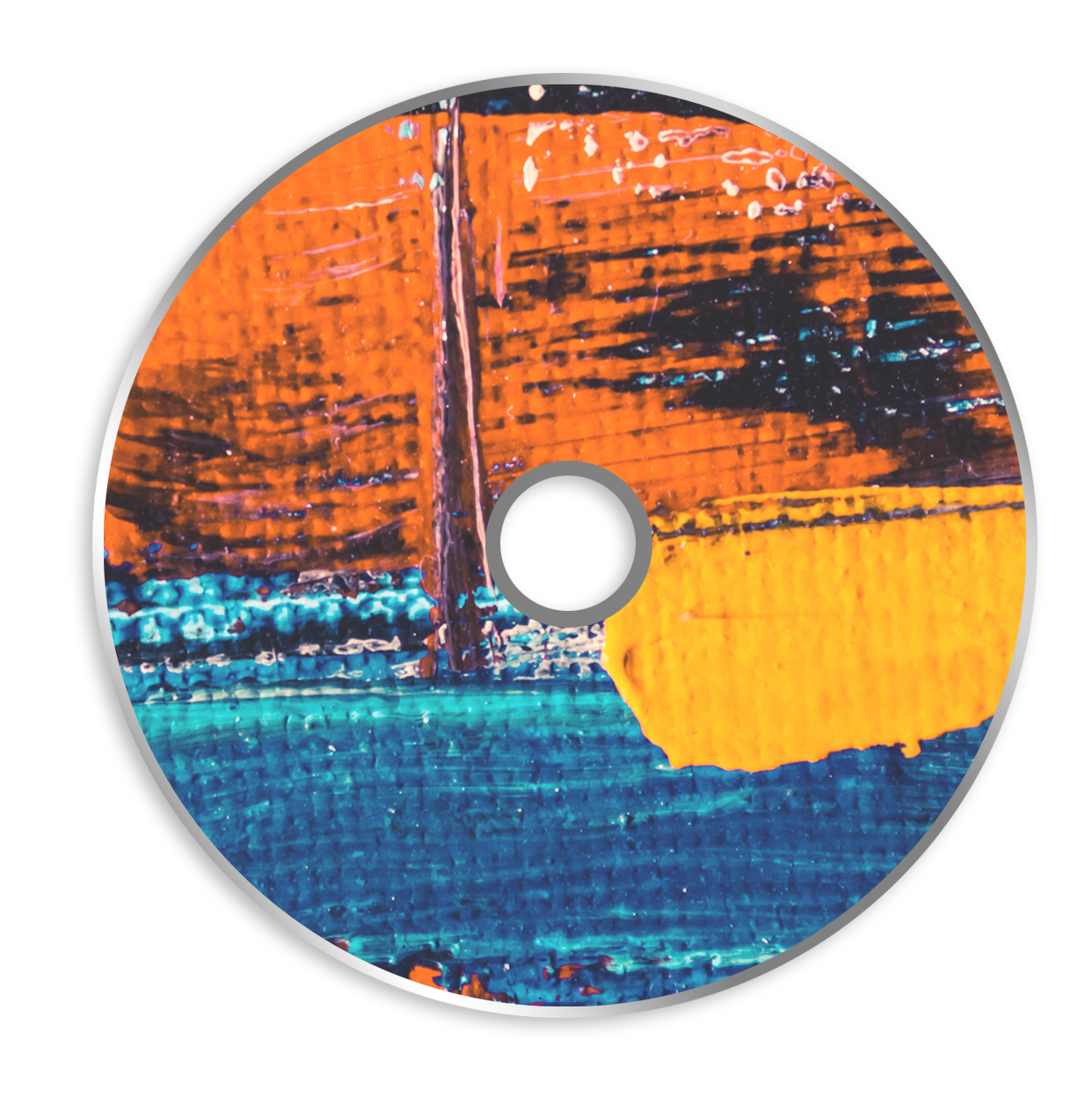 Boş CD'lere baskı Ofset baskı resmi